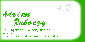 adrian rakoczy business card